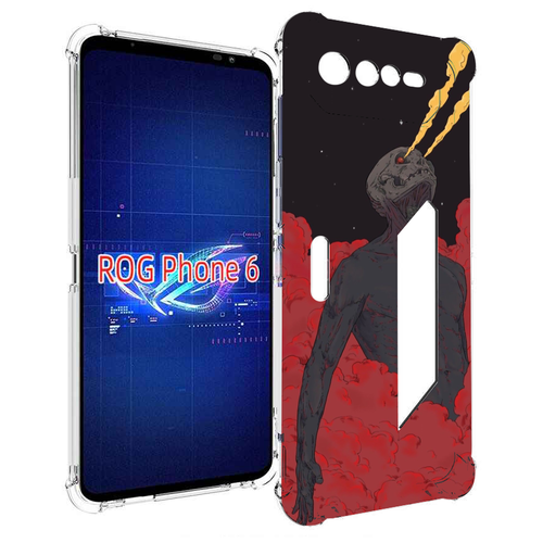 Чехол MyPads скелет в красном дыму для Asus ROG Phone 6 задняя-панель-накладка-бампер чехол mypads разрисованный скелет для asus rog phone 6 задняя панель накладка бампер