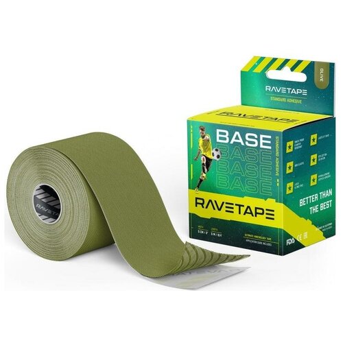 , кинезио тейп RAVETAPE, Base, зеленый