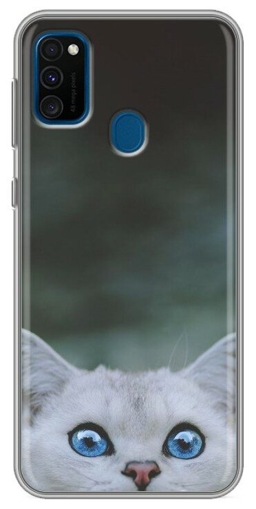 Дизайнерский силиконовый чехол для Самсунг Гэлакси М21 / Samsung Galaxy M21 Кот