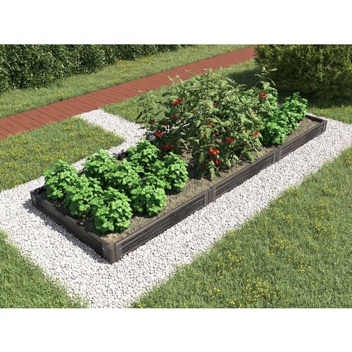 Грядка из ДПК 3 м х 075 м доска 155х3 см цвет графит 6390₽