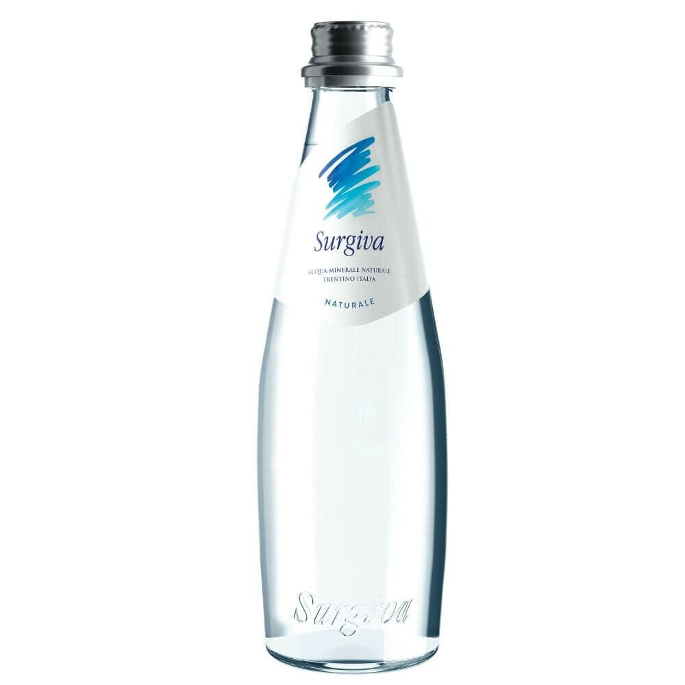 Surgiva - природная негазированная питьевая вода в стеклянной бутылке (24x250ml), 1 упаковка.