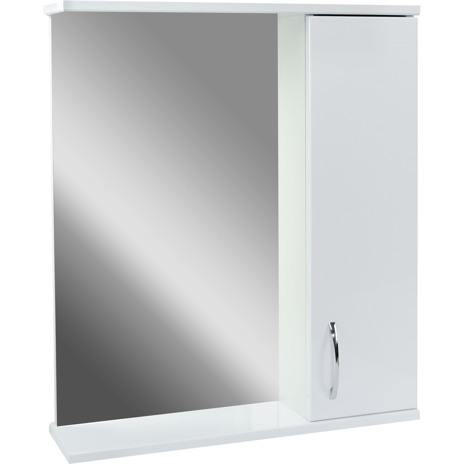 Зеркало-шкаф правое, 60х73 см, прямоугольное, белое, с полочкой, Doratiz, Эко-60, 2712.535 - фотография № 3