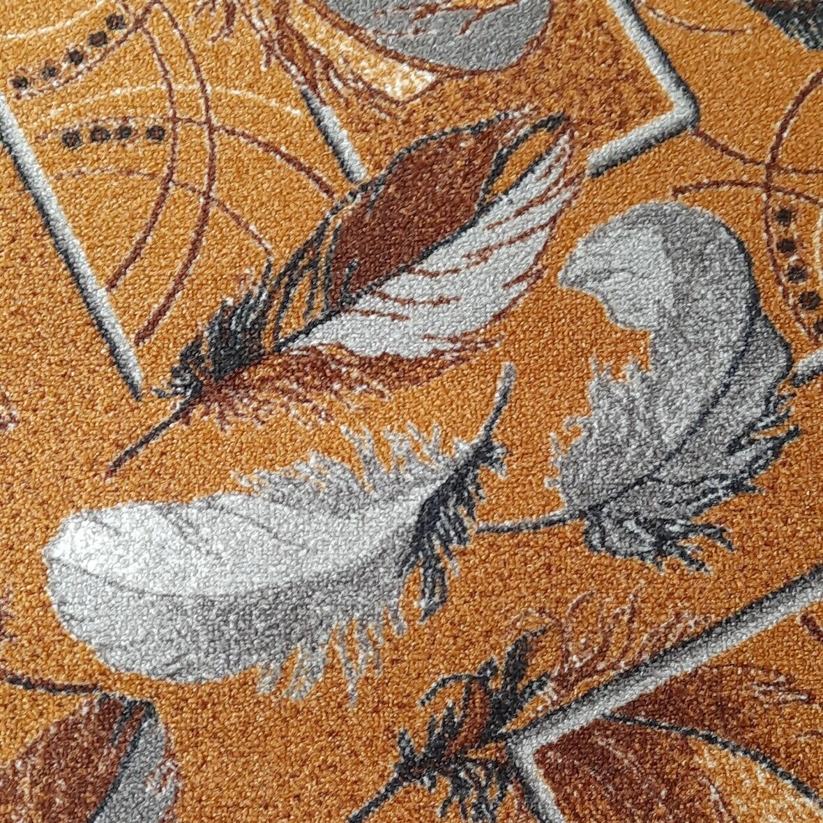 Ковровая дорожка на войлоке, Витебские ковры, с печатным рисунком, 1201, коричневая, 1*2 м - фотография № 9