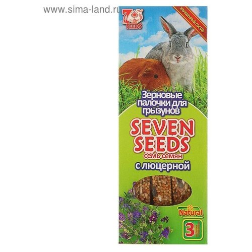 Палочки "Seven Seeds" для грызунов, люцерна, 3 шт, 90 г