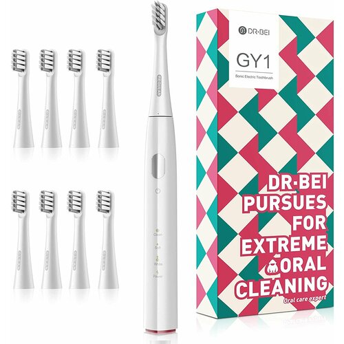 Электрическая зубная щетка Xiaomi DrBei Sonic Electric Toothbrush GY1 White 8 насадок 135000₽