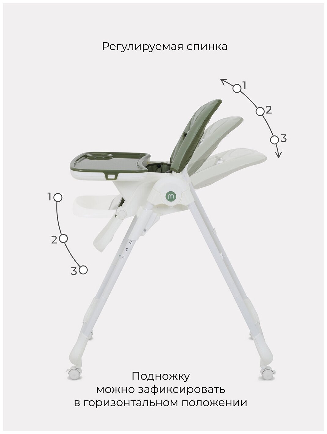 Стол-стул MOWBaby "HONEY" RH600 Green