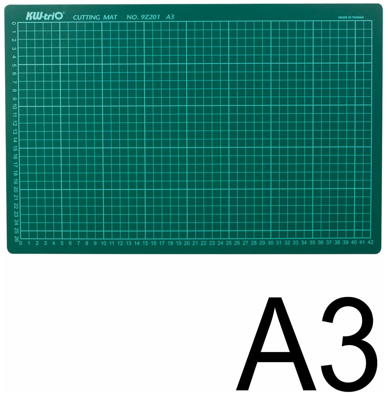 Разное Kw-Trio Подкладка для резки A3 450x300мм зеленый - фотография № 7