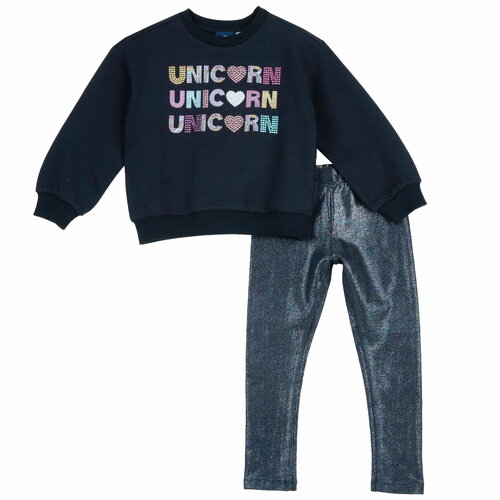 Комплект одежды Chicco, джемпер и брюки, повседневный стиль, размер 110, синий