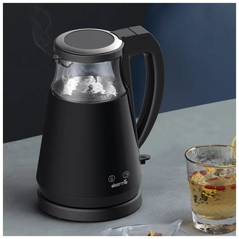 Электрический чайник deerma Electric Kettle DEM-SH90W Black - фотография № 11