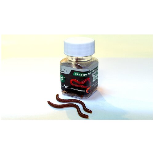 Приманка съедобная плавающая червь с ароматом креветки 20 штук в баночке 271₽