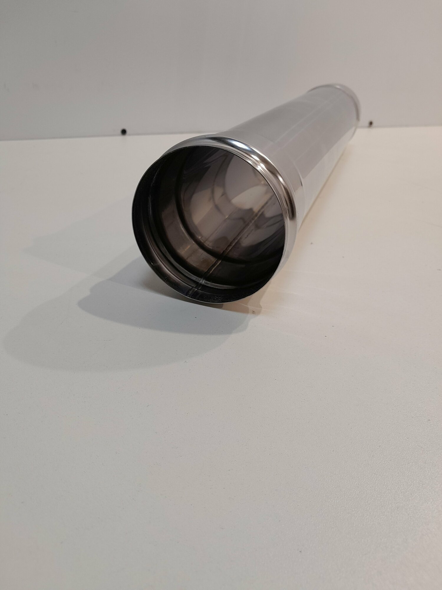 Труба для дымохода одностенная 125х0.5мм х1 м нержавейка - фотография № 5