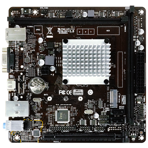 Материнская плата BIOSTAR J4125NHU, Intel Quad-Core Celeron J4125 (2.7 GHz), Mini-ITX, RTL