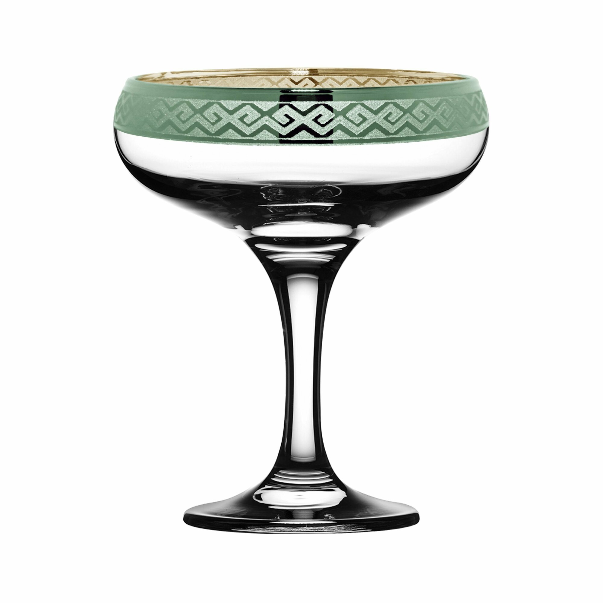 Подарочный набор бокалов для мартини/коктейлей с алмазной гравировкой PROMSIZ альфа, 270 мл, 6 шт.