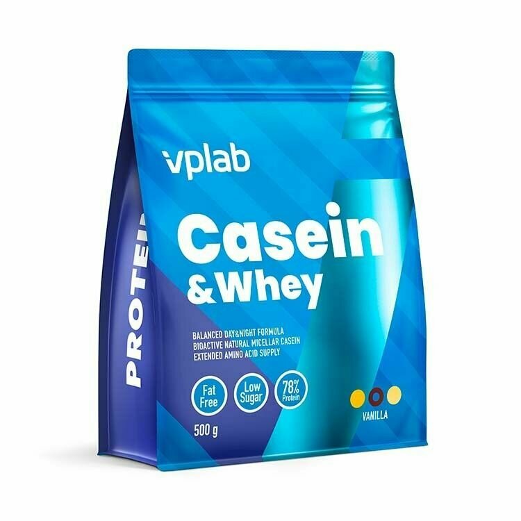 Vplab, Casein & Whey - 500g (Ваниль)