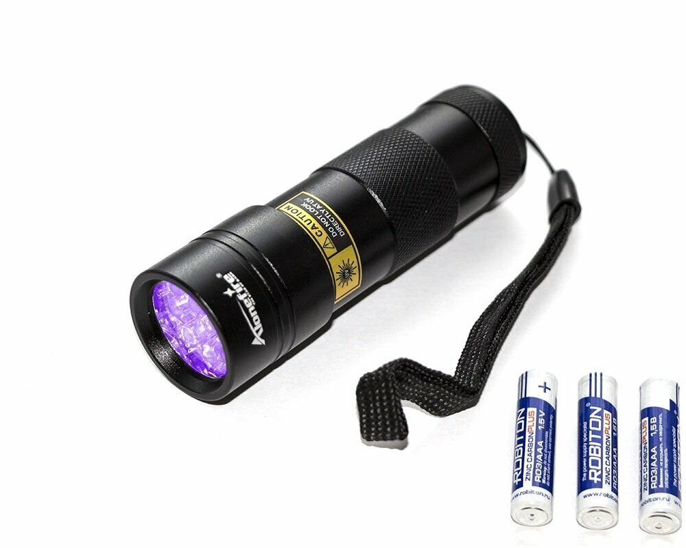 Ультрафиолетовый фонарь Alonefire SV012, 12 светодиодов, 395 нм
