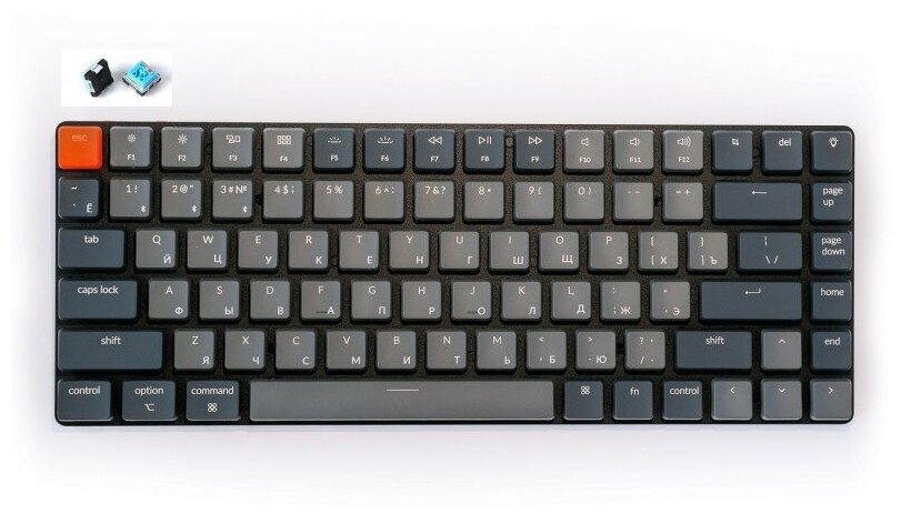 Клавиатура Keychron K3 Low Profile механическая беспроводная White LED Blue Switch