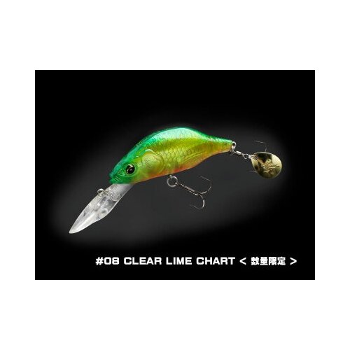 Воблер Little Jack Mabunaiper-S 08 Clear Lime Chart воблер little jack ika day naight 30 01 white clear holo