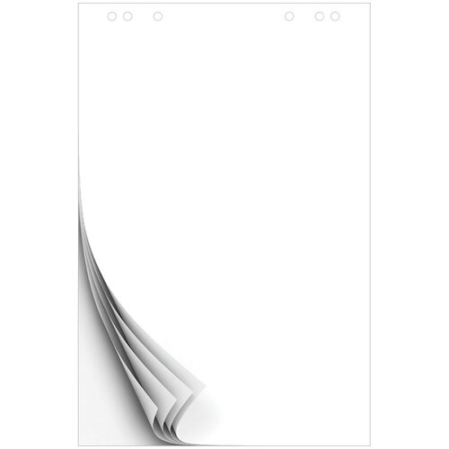 Блокнот для флипчарта OfficeSpace 67.5×98см, 50л, белый, 80г/м2, с перфорацией