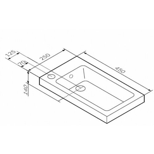 Раковина AM.PM M85AWCC0452WG64 X-Joy мебельная фарфоровая, встраиваемая, глянцевый белый