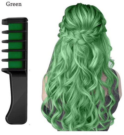 Мелки для волос, временная краска, зеленый