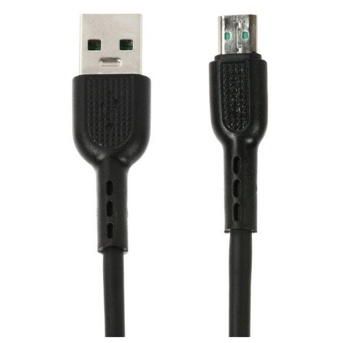 Кабель Hoco X33, microUSB - USB, 4 А, 1 м, PVC оплетка, черный hoco кабель hoco x33 microusb usb 4 а 1 м pvc оплетка черный