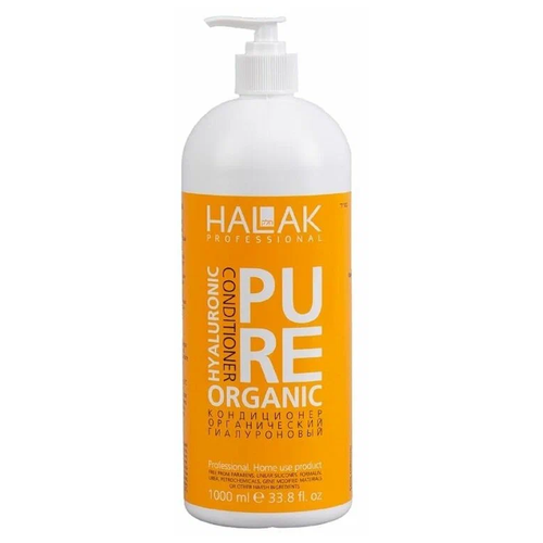 HALAK Professional Pure Organic Hyaluronic Conditioner, 1000 мл halak professional шампунь pure organic hyaluronic восстановление и укрепление волос 1000 мл