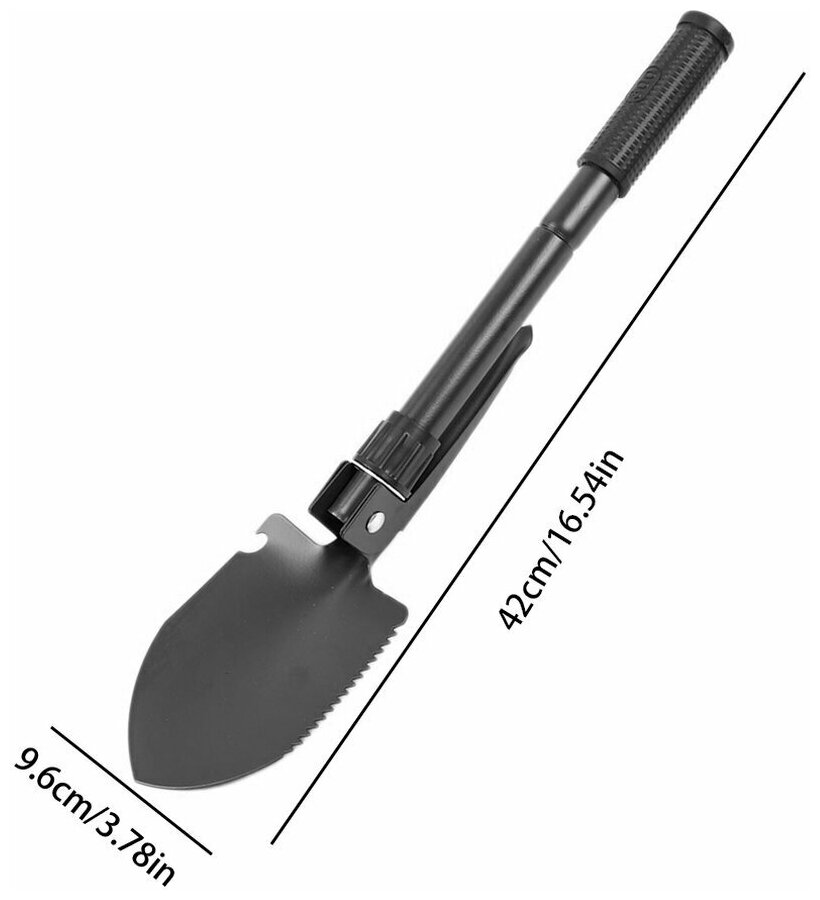 Лопата складная с компасом в чехле, туристическая, автомобильная, сапёрная 42 см - фотография № 11