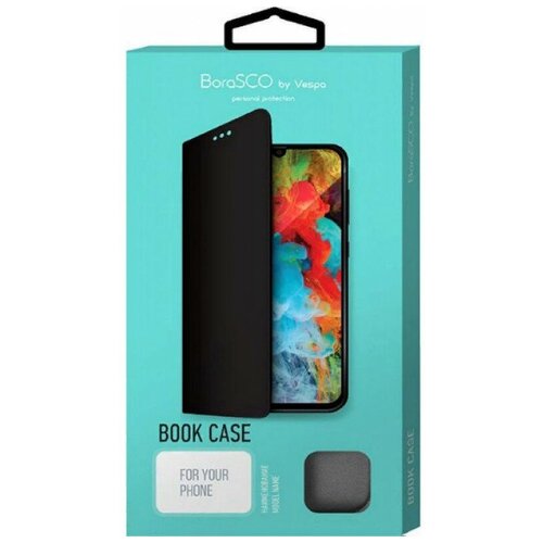 чехол книжка deppa book cover silk pro для xiaomi redmi 9t black Чехол-книжка для Xiaomi Redmi 9T черный Book Case, Borasco