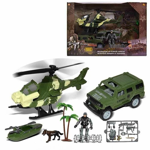 ABToys Набор военной техники с фигуркой и аксессуарами Боевая сила ABtoys PT-01234 игровые наборы abtoys игровой набор боевая сила набор военной техники с аксессуарами