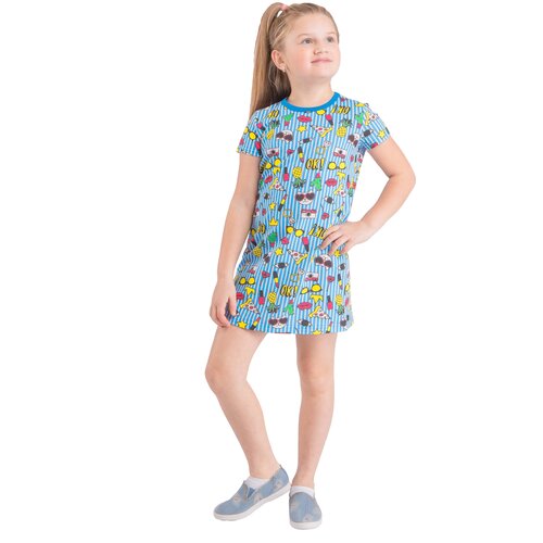 Платье для девочки Р701526, полосатый микс, 86,92-52