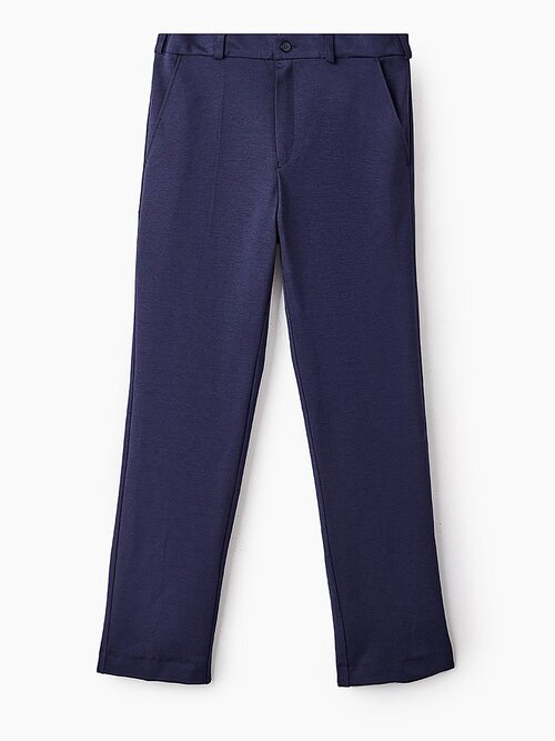 Школьные брюки SMENA, классический стиль, карманы, размер 128/64, синий