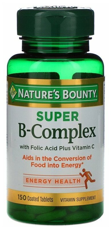 Nature's Bounty Super B-Complex (Супер комплекс витаминов В с фолиевой ...
