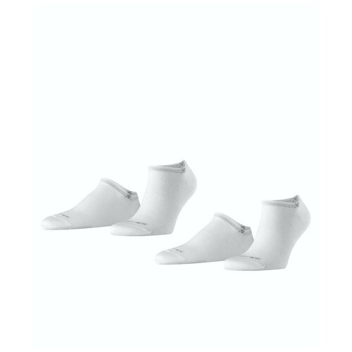 фото Мужские носки burlington, 2 пары, укороченные, нескользящие, размер 40-46, белый