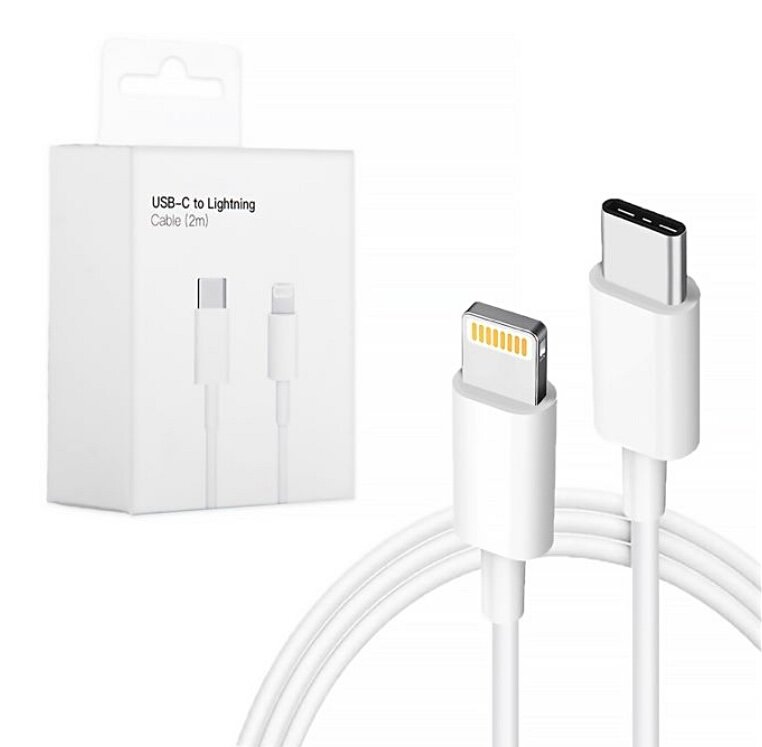 Кабель для быстрой зарядки для iPhone и iPad/USB-C 20W/ Lightning кабель 2 м