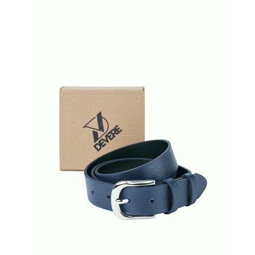 фото Ремень натуральная кожа, для женщин, размер 100, длина 100 см., синий devere