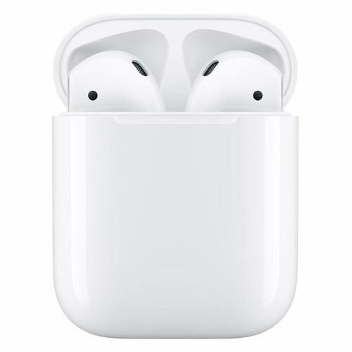 Наушники Apple AirPods 2 A2032/A2031/A1602, with Charging Case, Bluetooth, вкладыши, белый [mv7n2hn/a]