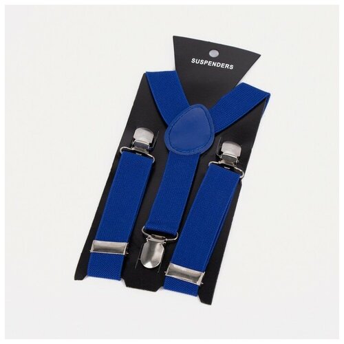 фото Подтяжки детские, ширина - 2 см, цвет ярко-синий хорошее настроение