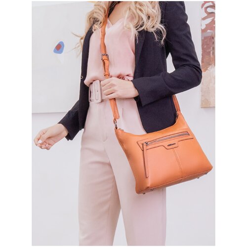 фото Элегантная сумка женская 2018352a hj18 marrone giorgio ferretti на плечо/италия, 100% натуральная кожа