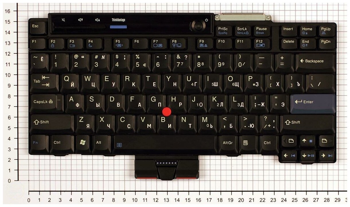 Клавиатура для ноутбука Lenovo 138445-001 русская черная с указателем