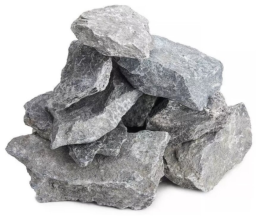 Камень для печи в баню и сауну ERKKIA, Талькохлорит, средняя фракция (60-90 мм), Колотый - фотография № 3