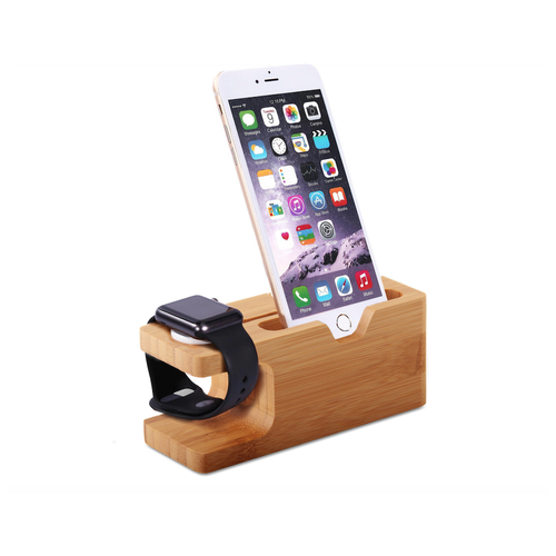 Подставка для зарядного устройства /док-станция/подставка MyPads для умных смарт-часов Apple Watch/ iPhone деревянная