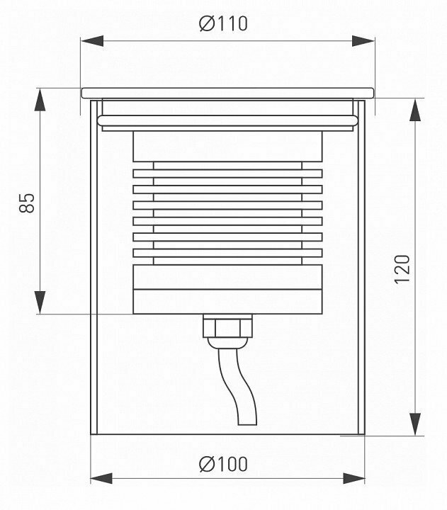 Ландшафтный светодиодный светильник Arlight LTD-Ground-R110-15W Warm3000 026450(1) - фотография № 8