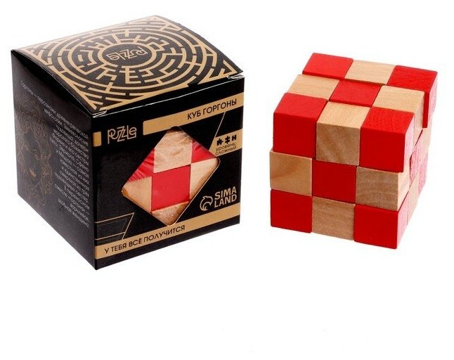 Головоломка деревянная Игры разума «Куб Горгоны»