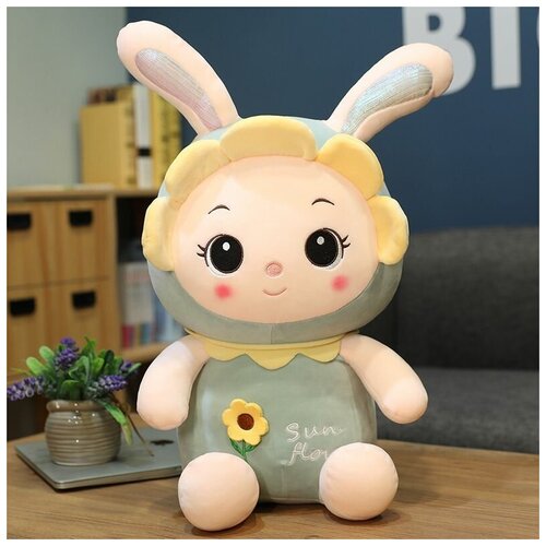 Мягкая игрушка мультяшный Кролик светло-зелёный 70см