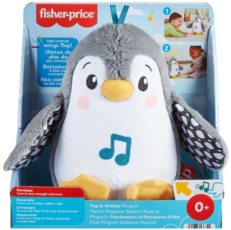 Интерактивная мягкая игрушка Fisher-Price Flap & Wobble Пингвин