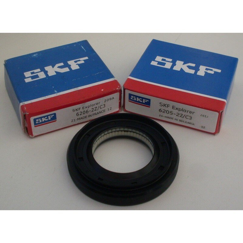 Комплект фирменных подшипников SKF 6203 / 6204 + сальник 25*5055*10/12 + смазка подходят для стиральной машины Samsung (Самсунг)