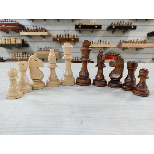 Шахматные фигуры Стаунтон большие без утяжеления шахматные фигуры стаунтон композит черные большие без доски