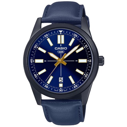 Наручные часы CASIO Collection Men Часы наручные CASIO MTP-VD02BL-2E, синий, черный