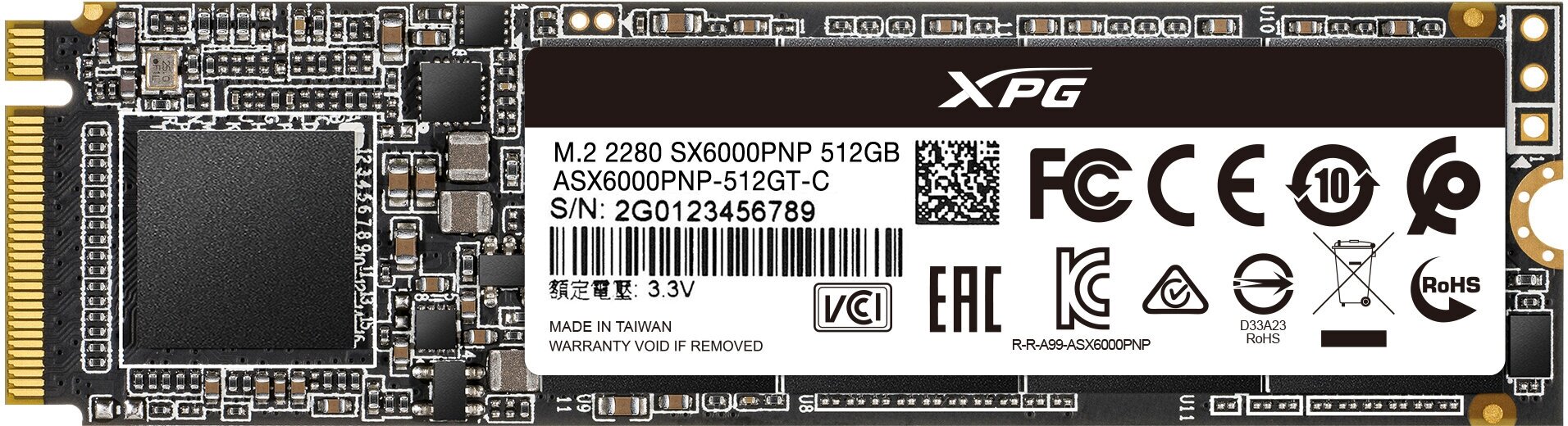 SSD накопитель A-DATA XPG SX6000 Pro 512Гб, M.2 2280, PCI-E x2, NVMe - фото №8
