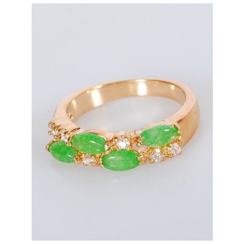 Кольцо помолвочное Lotus Jewelry, хризопраз, размер 17, зеленый